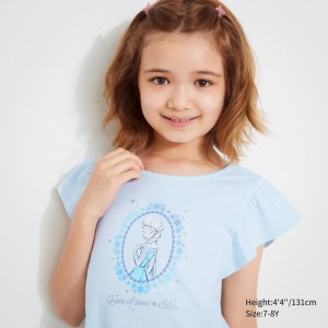 Light Blue Kids Uniqlo Disney Ut (Short Sleeve Graphic) T Shirts | USA BGMQU-1260