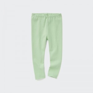 Light Green Baby Uniqlo Full-length (Ribbed) Leggings | USA HFQIL-8257