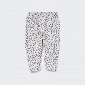 Light Grey Baby Uniqlo Animal Print Relaxed-fit Leggings | USA UEZFK-6041