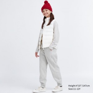 Light Grey Kids Uniqlo Pile Lined Sweat Pants | USA OSAEX-7243