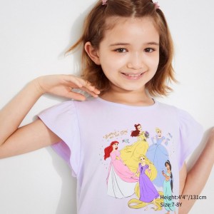 Light Purple Kids Uniqlo Disney Ut (Short Sleeve Graphic) T Shirts | USA UTQZC-3870