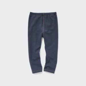 Navy Baby Uniqlo Full-length (Denim Like) Leggings | USA TBGHQ-3096