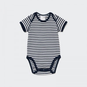 Navy Baby Uniqlo Short-sleeve Bodysuit | USA MONHZ-6038