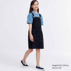 Navy Kids Uniqlo Corduroy Jumper Skirts | USA HLXQF-7095