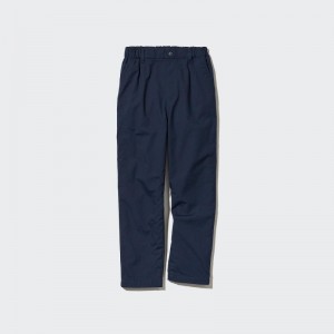 Navy Kids Uniqlo Stretch Warm Lined Pants | USA QGHRJ-4613