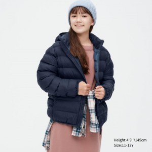 Navy Kids Uniqlo Warm Padded Washable Parka | USA ITMQG-0457