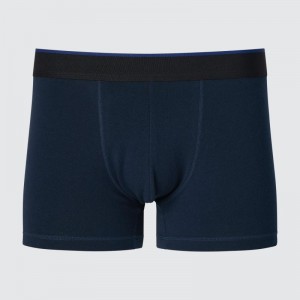 Navy Men Uniqlo Low-rise Cotton Boxer Briefs | USA VHZPT-1086