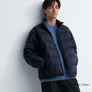 Navy Men Uniqlo Ultra Light Down (3d Cut Wide Quilt) Jackets | USA CPTAN-2437