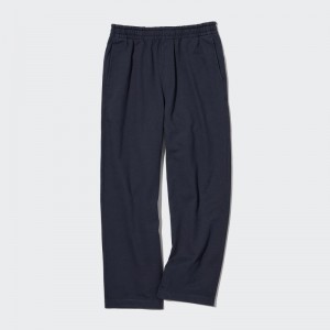 Navy Men Uniqlo Washed Jersey Ankle Pants | USA NWPRE-5284