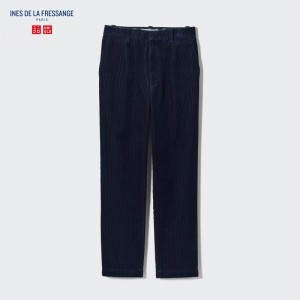 Navy Women Uniqlo Corduroy Tapered Ankle Pants | USA AYBNV-6908