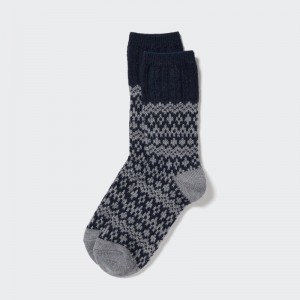 Navy Women Uniqlo Heattech Socks | USA OTFAG-9671