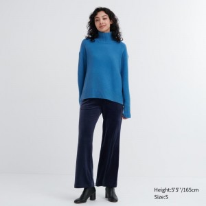 Navy Women Uniqlo Ultra Stretch Smooth Pants | USA AJFDR-9425