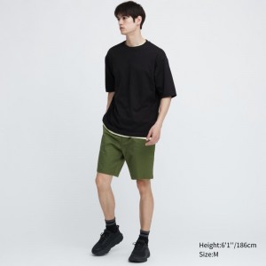 Olive Men Uniqlo Dry Stretch Easy (8") Shorts | USA JTACE-1376