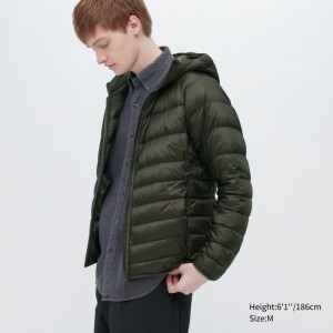 Olive Men Uniqlo Ultra Light Down (3d Cut) (2022 Edition) Parka | USA OPDRV-0189