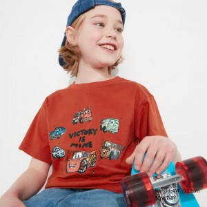 Orange Kids Uniqlo Pixar Art Ut (Short-sleeve Graphic) (Kazuma Mikami) T Shirts | USA KOIUT-3751