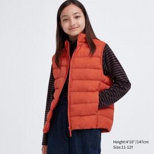 Orange Kids Uniqlo Pufftech Washable (Warm Padded) Vest | USA XELNQ-2089