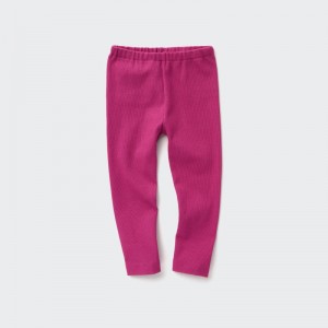 Pink Baby Uniqlo Full-length (Ribbed) Leggings | USA ZMNQE-0287