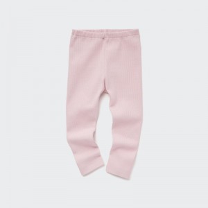 Pink Baby Uniqlo Ribbed Leggings | USA YODAN-4768