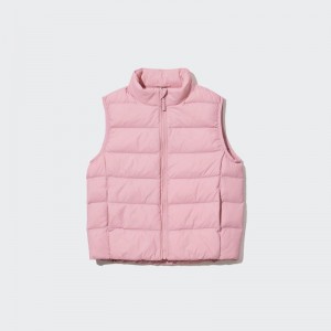 Pink Kids Uniqlo Pufftech Washable (Warm Padded) Vest | USA UJQVR-1436