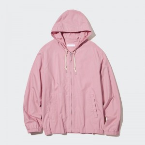 Pink Men Uniqlo Cotton Parka | USA HOFLP-4598