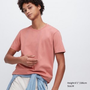 Pink Men Uniqlo Supima® Cotton Crew Neck Short-sleeve T Shirts | USA JMNHL-5397