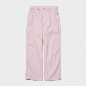 Pink Women Uniqlo Baggy Jeans | USA ELNXG-7629