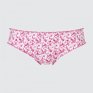 Pink Women Uniqlo Frilled Mid-rise Underwear | USA SPXAK-8169