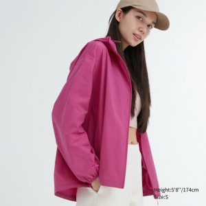 Pink Women Uniqlo Uv Protection Pocketable Parka | USA SVQHT-3794