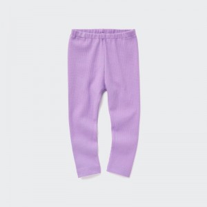 Purple Baby Uniqlo Full-length (Ribbed) Leggings | USA ZTEUI-5692