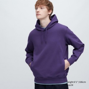 Purple Men Uniqlo Sweat Pullover Long-sleeve Hoodie | USA BTLKM-8539