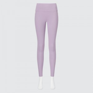 Purple Women Uniqlo Airism Uv Protection Pocketed Soft Leggings | USA IOPGN-7512