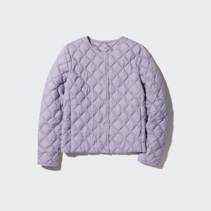 Purple Women Uniqlo Pufftech Quilted (Warm Padded) Jackets | USA NXRYT-0957