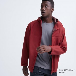 Red Men Uniqlo Blocktech (3d Cut) Parka | USA BODEP-8245