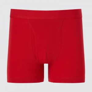 Red Men Uniqlo Cotton Boxer Briefs | USA AKTFZ-3941