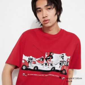 Red Men Uniqlo Marvel Art Collection By Mondo Ut (Short Sleeve Graphic) T Shirts | USA ZLOQG-0813