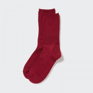 Red Women Uniqlo Heattech 2-way Socks | USA BOHZC-0495