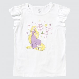 White Kids Uniqlo Disney Heroines Ut (Short-sleeve Graphic) T Shirts | USA BDYCF-8201