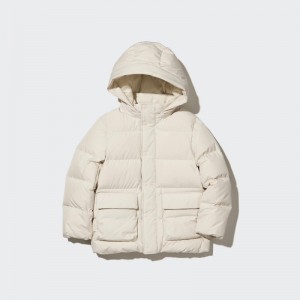 White Kids Uniqlo Down Parka | USA IEKJZ-7584