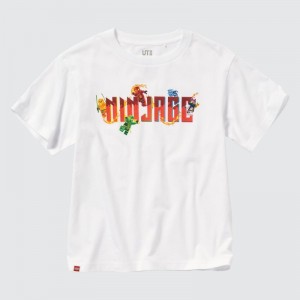 White Kids Uniqlo Lego Ninjago Ut (Short Sleeve Graphic) T Shirts | USA BZTLE-6785