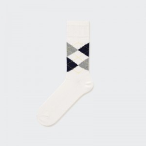 White Men Uniqlo Argyle Socks | USA YOEJG-2018