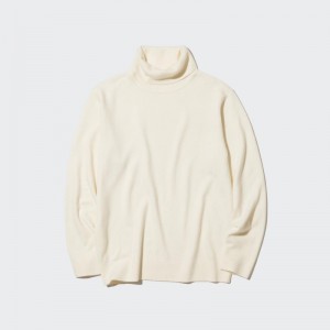 White Men Uniqlo Cashmere Turtleneck Long-sleeve Sweaters | USA RFAYN-7148