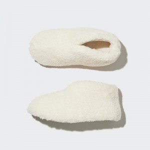 White Men Uniqlo Fleece Room Faux Shearling Fleece Slippers | USA MWGOR-1875