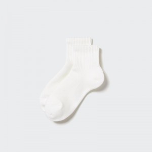 White Men Uniqlo Heattech Pile Half Socks | USA JYIRN-4630