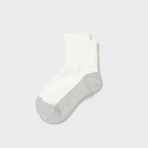 White Men Uniqlo Heattech Soft Pile Half Socks | USA XUFRE-7310