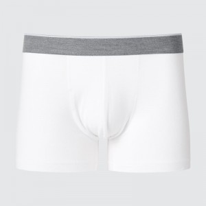 White Men Uniqlo Low-rise Cotton Boxer Briefs | USA BFMOG-6925