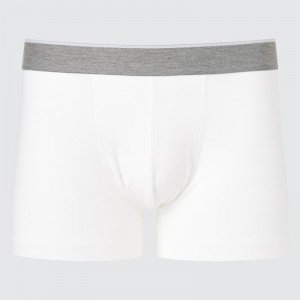 White Men Uniqlo Low-rise Cotton Boxer Briefs | USA TWBQA-1456