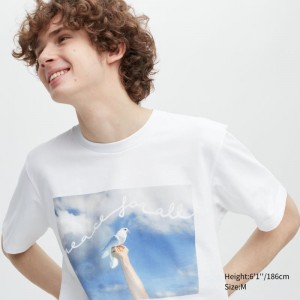 White Men Uniqlo Peace For All (Magnum Photos) (Short-sleeve Graphic) T Shirts | USA BAMYC-9576