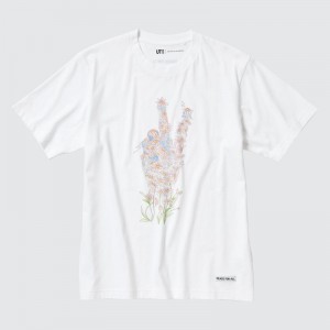 White Men Uniqlo Peace For All Ut (Jw Anderson) (Short-sleeve Graphic) T Shirts | USA WULGZ-6534