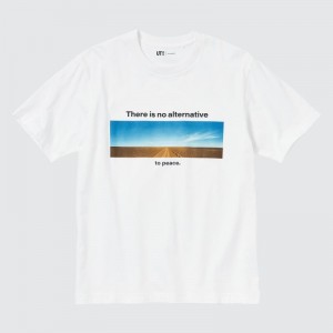 White Men Uniqlo Peace For All (Wim Wenders) (Short-sleeve Graphic) T Shirts | USA UOASQ-9048