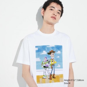 White Men Uniqlo Pixar Art Ut (Short-sleeve Graphic) (Adam Lister) T Shirts | USA UKOAG-8719